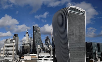 Imagen de la City, el distrito financiero de Londres, en enero de 2018.