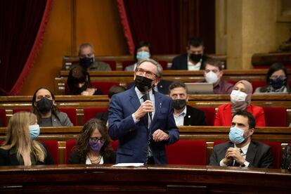 El consejero Jaume Giró, en el Parlament.