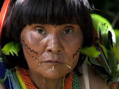 Una mujer de los Yanomami.