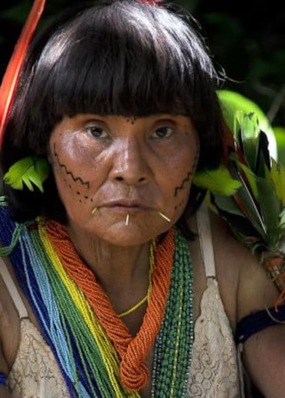 Una mujer de los Yanomami.