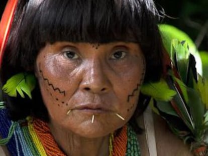 Una mujer de los Yanomami.