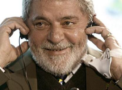 Luis Inácio Lula da Silva, durante la rueda de prensa ofrecida en Copenhague.