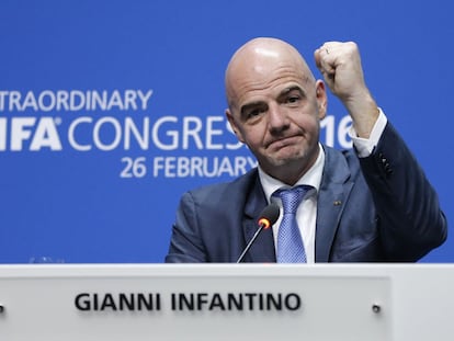 El nuevo presidente de la FIFA, Gianni Infantino, a finales de febrero en Zúrich (Suiza).