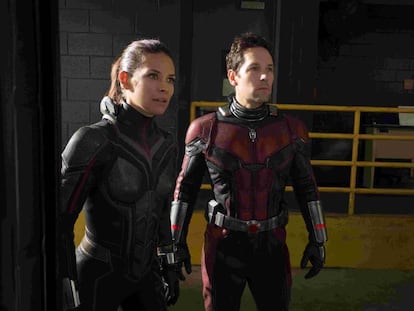 Evangeline Lilly e Paul Rudd, no filme.