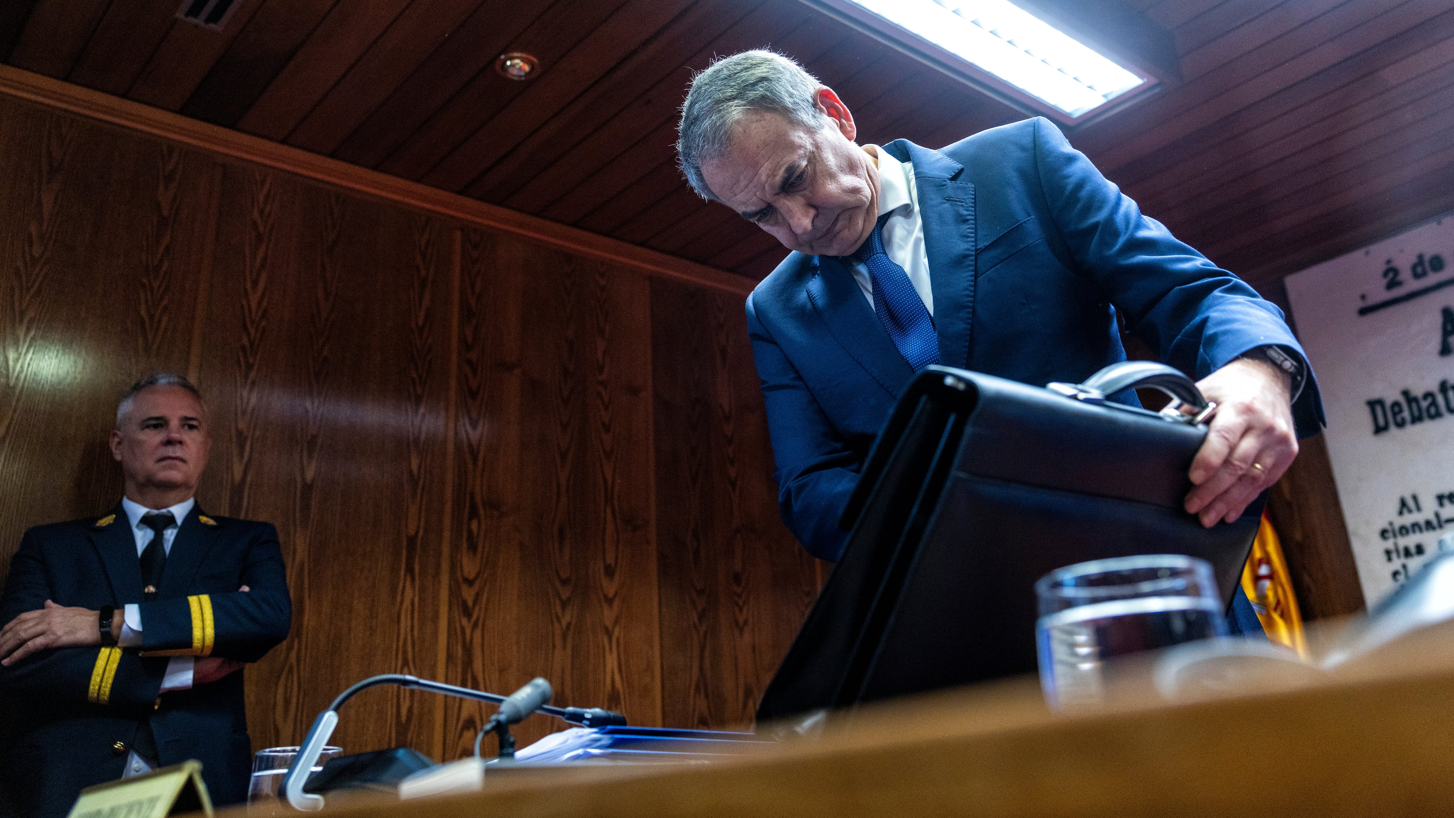 El expresidente del Gobierno José Luis Rodríguez Zapatero (PSOE) en la comisión del Senado sobre los efectos del “caso Koldo” en marzo de este año.