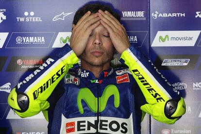 Valentino Rossi en los tests de Sepang de esta semana. 