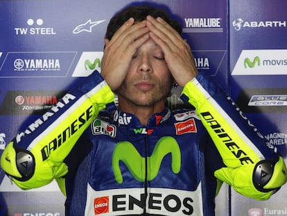 Valentino Rossi en los tests de Sepang de esta semana.