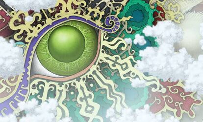 Detalle de un póster del videojuego-tebeo 'Gorogoa'.