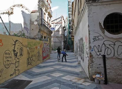 Una vista de la calle Beatas, a pocos metros del Museo Picasso de Málaga.