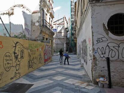 Una vista de la calle Beatas, a pocos metros del Museo Picasso de Málaga.