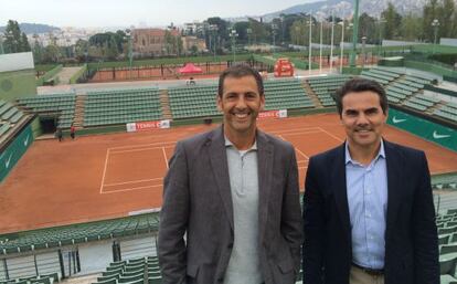 Joan Navarro i Toni Cuadrada, directius de la Federació Catalana de Tennis.