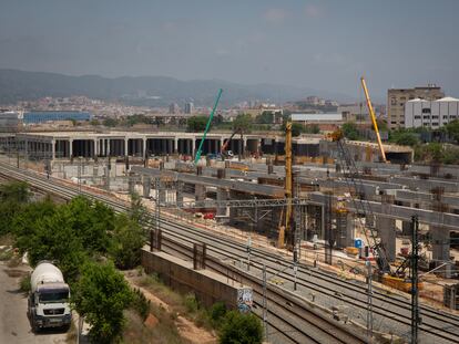 Imagen de las obras de la futura estación de La Sagrera, en Barcelona.
