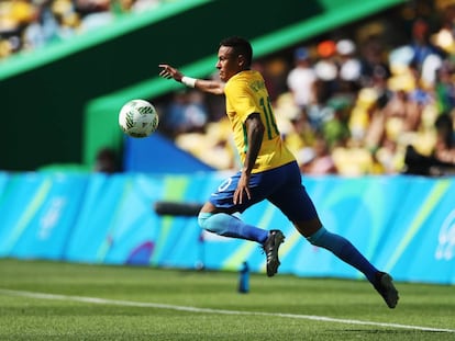 Neymar, durante el partido ante Honduras.