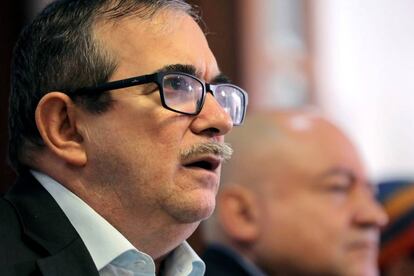 El líder del partido FARC, Rodrigo Londoño, 'Timochenko', la semana pasada en Bogotá. 