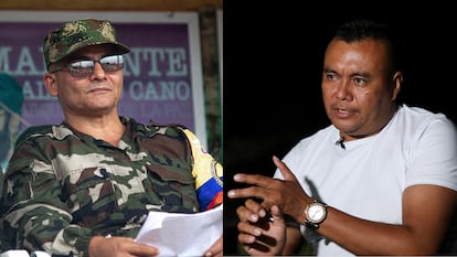 Alias Iván Mordisco y alias Calarcá.