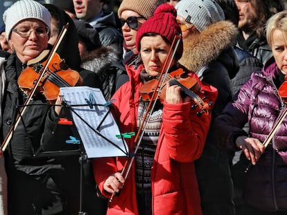 Orquesta sinfónica de Odesa (Ucrania) el pasado 12 de marzo.