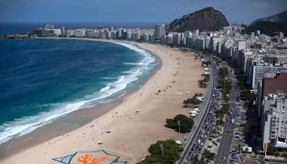 La playa de Copacabana, en Brasil, el pasado 29 de marzo.