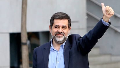 El l&iacute;der independetista catal&aacute;n Jordi S&agrave;nchez, el pasado octubre en Madrid.
 