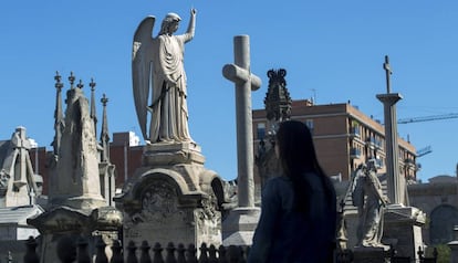 Panteones en el Cementiri de Poblenou, en Barcelona.