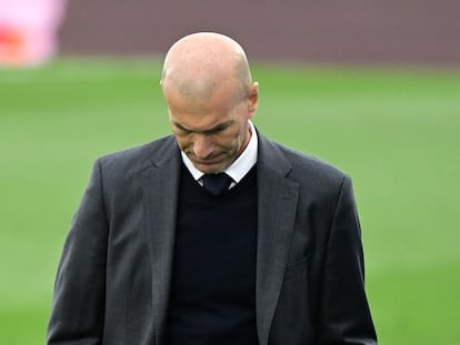 Zinedine Zidane, en el partido contra el Villarreal.