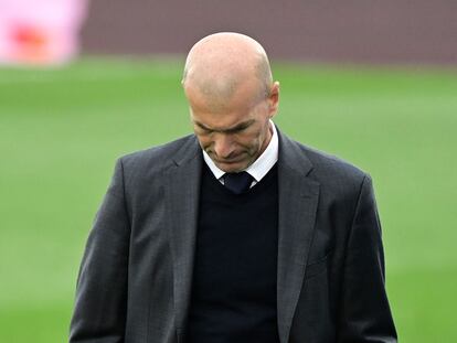 Zinedine Zidane, en el partido contra el Villarreal.