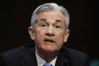 Jerome Powell, durante su intervención en el Senado.