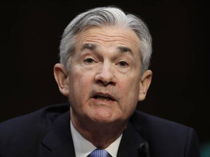 Jerome Powell, durante su intervenci&oacute;n en el Senado. 