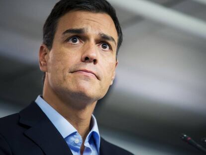 O líder do PSOE, Pedro Sánchez, na segunda-feira passada em Madri.