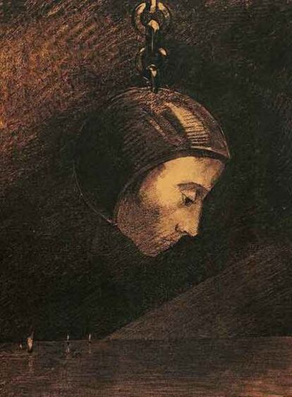 &#39;Cabeza suspendida&#39; (1881-1886), de Odilon Redon.