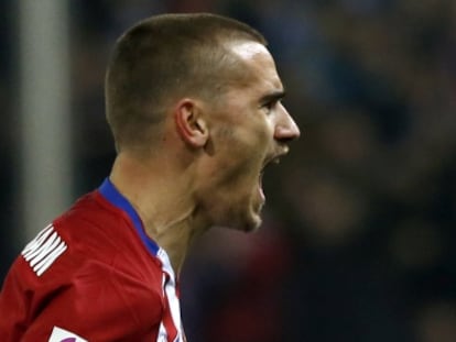 Griezmann celebra el gol de la victoria.