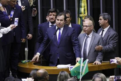 Maia discursa antes da votação do texto base da reforma da Previdência