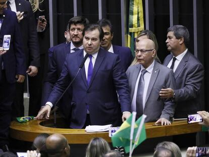 Maia discursa antes da votação do texto base da reforma da Previdência