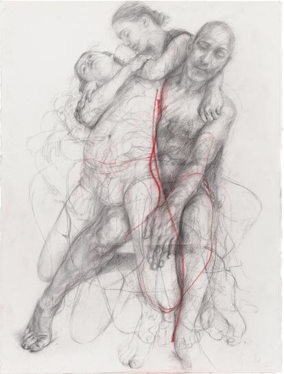 'Study for Pietà I', 2021. Jenny Saville (Cambridge, Reino Unido, 1970).