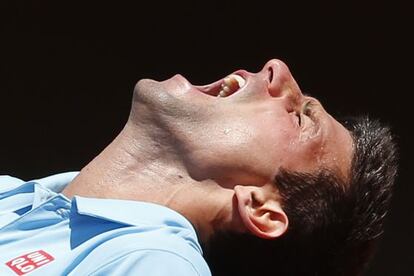 Djokovic, durante el partido ante Gulbis.