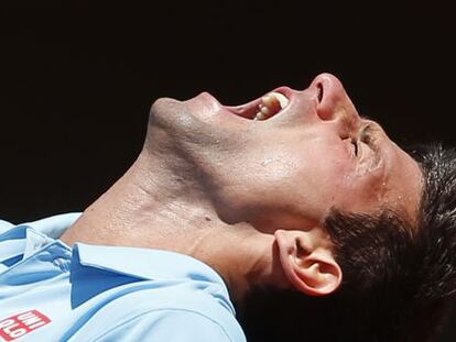 Djokovic, durante el partido ante Gulbis.