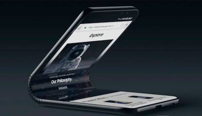 Así sería el móvil flexible de su competencia, Samsung