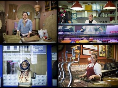 Mujeres que no harán huelga el próximo día 8 de marzo de 2018.