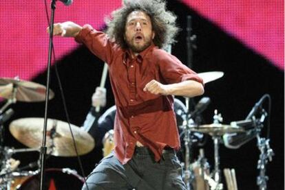 Zack de la Rocha, durante la actuación de Rage Against the Machine en Rock in Rio.