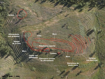 Aerial view of the site in La Torre-La Janera.