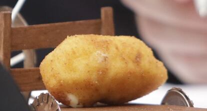 Croqueta del restaurante Solana, ganadora del concurso de Madrid Fusión.