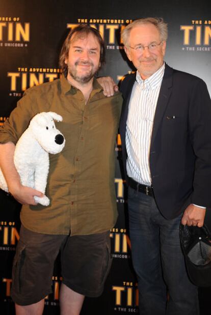 Peter Jackson y Spielgberg, en París