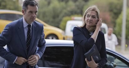 La Infanta i Urdangarin, als jutjats de Palma.