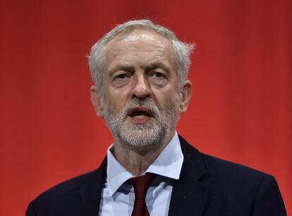 Jeremy Corbin, durante el congreso del Partido Laborista en Brighton