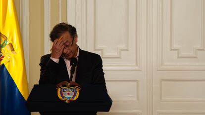 El presidente Gustavo Petro durante el anuncio de la reforma tributaria en Bogotá, Colombia, en diciembre de 2022.