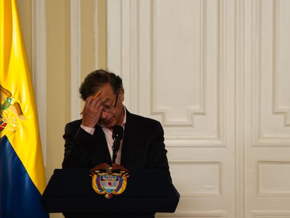 El presidente Gustavo Petro durante el anuncio de la reforma tributaria en Bogotá, Colombia, en diciembre de 2022.