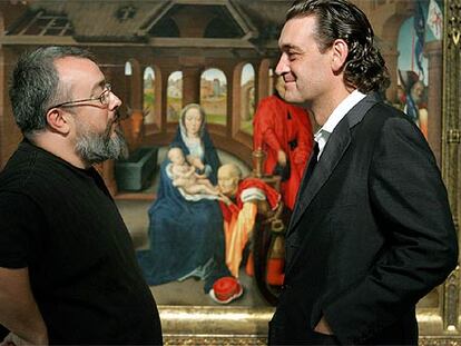 El director de cine Álex de la Iglesia (izquierda) y Miguel Zugaza, director del Museo del Prado.