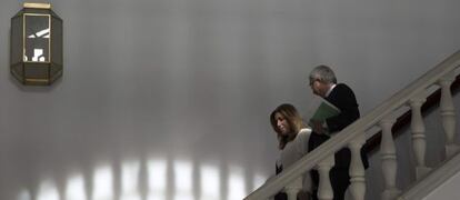 Susana Díaz i el conseller Manuel Jiménez Barrios, aquest dimarts.