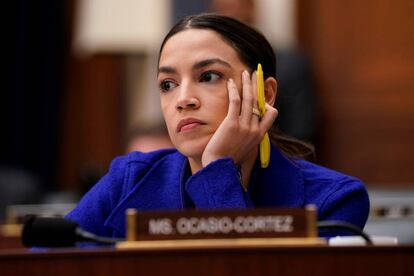 La legisladora demócrata Alexandria Ocasio-Cortez en el Capitolio.