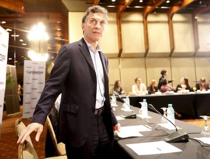 Mauricio Macri, tras una conferencia