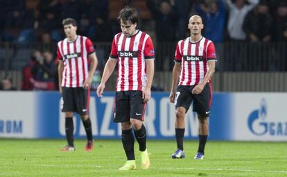 Beñat, del Athletic, durante el partido ante el Bate Borisov.